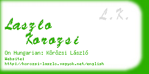laszlo korozsi business card